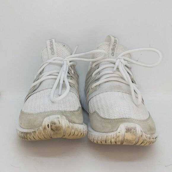 AdidasOriginal Tubolar Radial Mens Pre-owned White & Gray Sneakers - sz. 4 1/2 main image 6